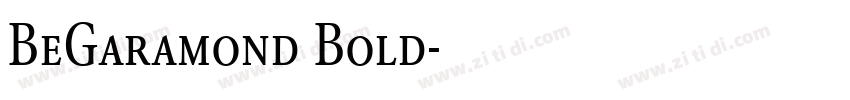 BeGaramond Bold字体转换